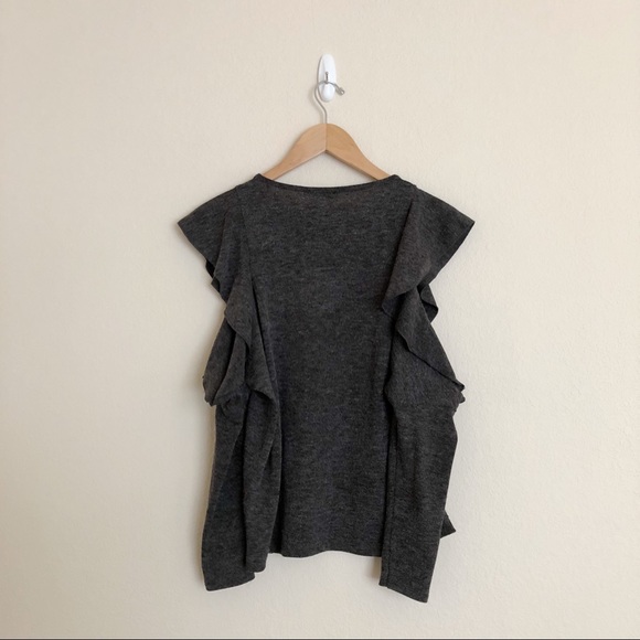 Zara • Ruffle Cold Shoulder Sweater - Picture 4 of 5